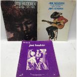 JIMI HENDRIX MUSIC BOOKS X 3. Here we find titles - The Cry Of Love - The Best Of and Songs From The