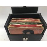 GREAT SELECTION OF 7” ELVIS PRESLEY SINGLES. Presented here in a carry case we have many hits from