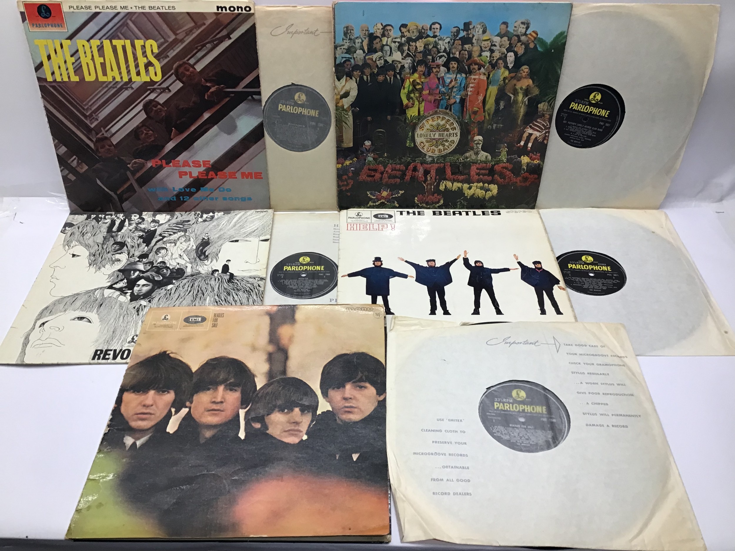 SELECTION OF 5 ORIGINAL BEATLES LP RECORDS. This lot includes - Sgt Pepper (No Die Cut Inner) -