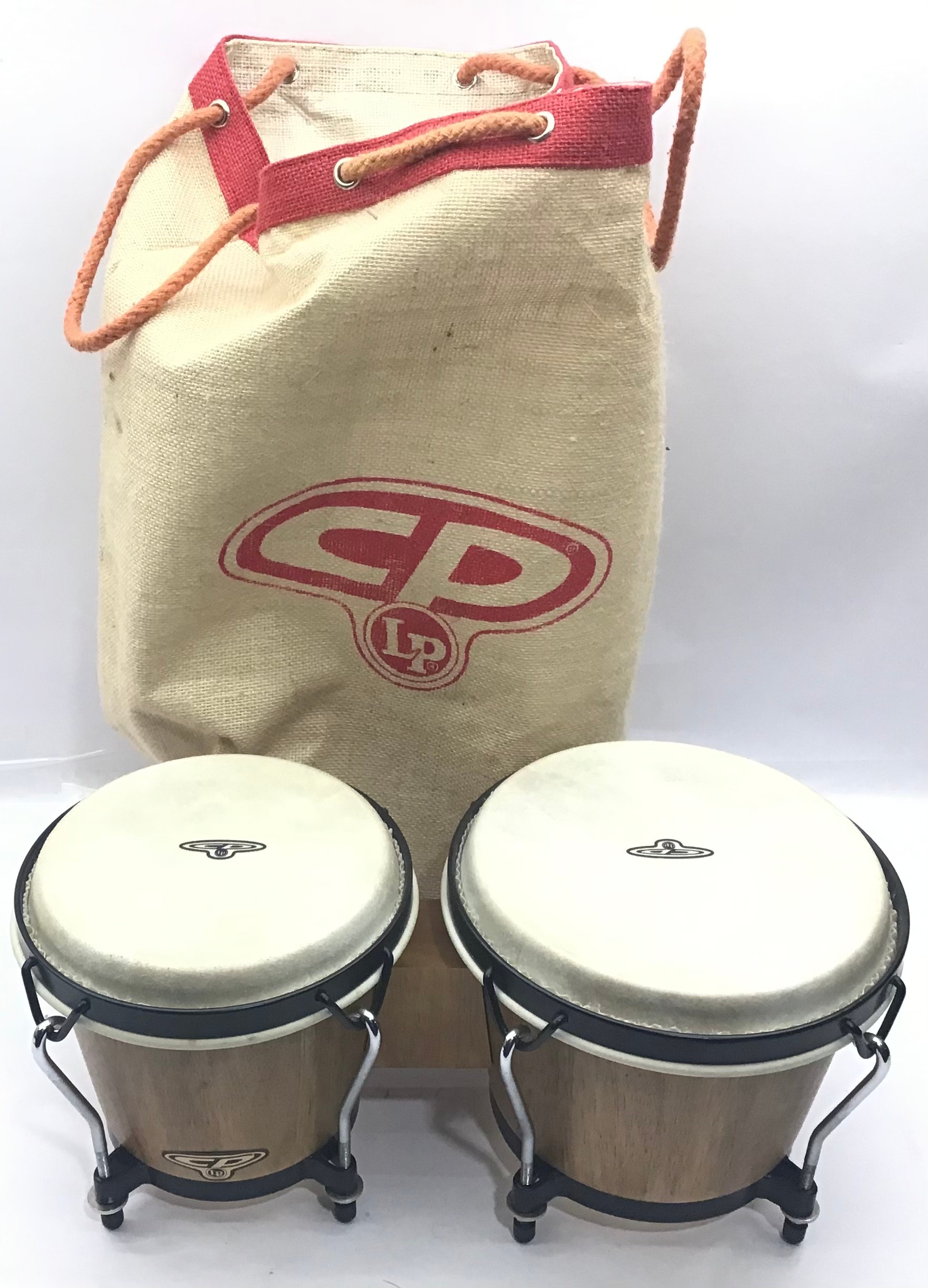 BONGO DRUMS. Here we have a small set Of CP Bongo’s complete with original carry bag with makers