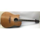 CRAFTER DE-18L GUITAR. This is an 18 fret Electro Acoustic Guitar with Solid Cedar Top and Made in