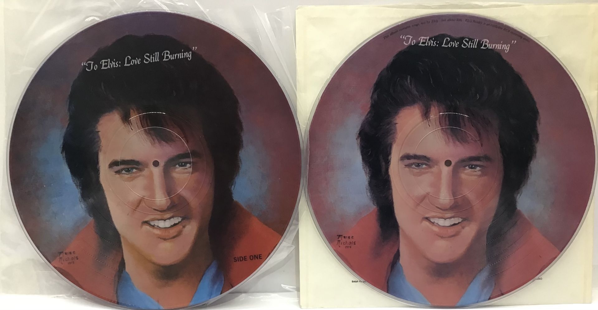 2 ELVIS PICTURE DISC VINYL RECORDS. - Image 3 of 3