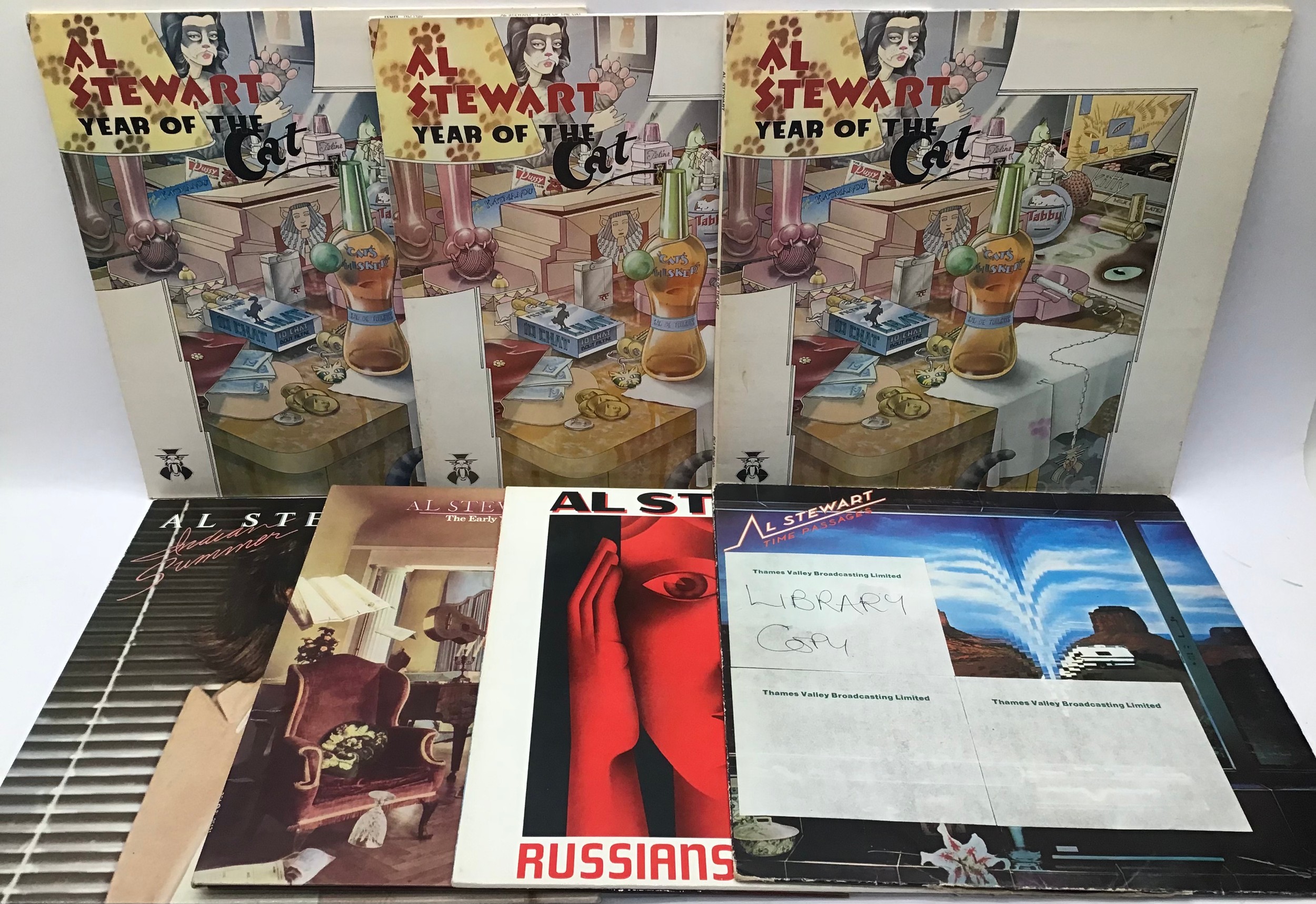 VARIOUS COLLECTION OF LP RECORDS FROM AL STEWART. In this lot we have 7 albums with titles as