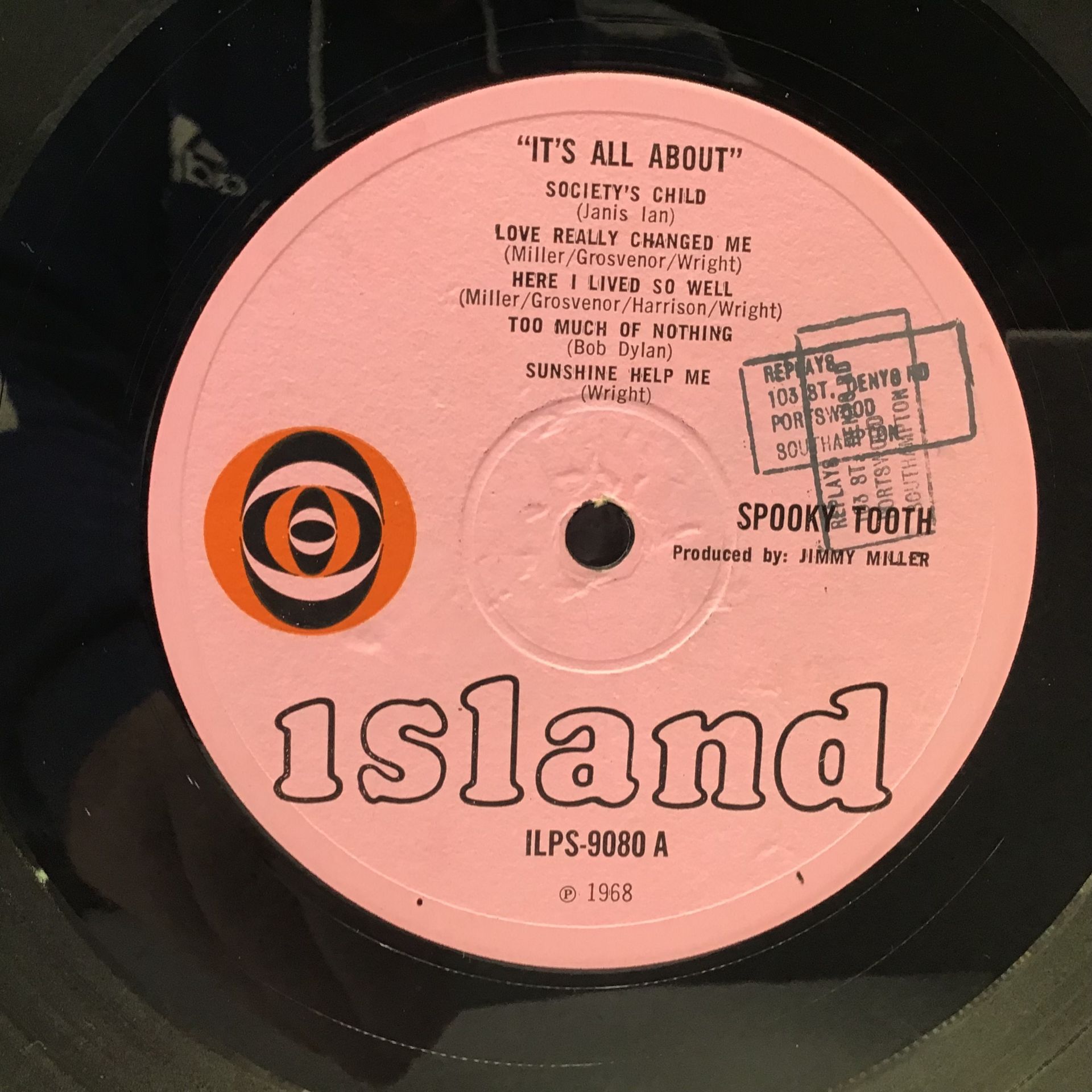 SPOOKY TOOTH " IT'S ALL ABOUT" VINYL LP. Rare Original UK First Pressing on the Pink Eye Island - Image 2 of 4