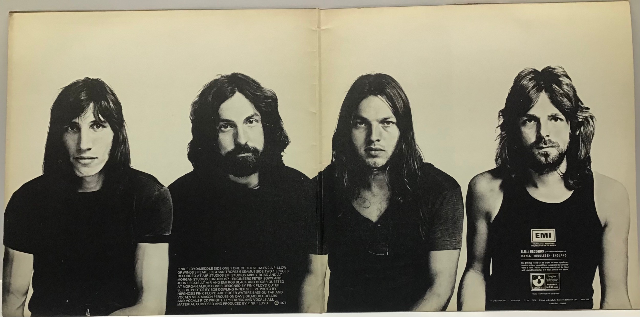 PINK FLOYD "MEDDLE" VINYL LP RECORD. Excellent UK press on Harvest SHVL 795 from 1971. This stereo - Image 3 of 3