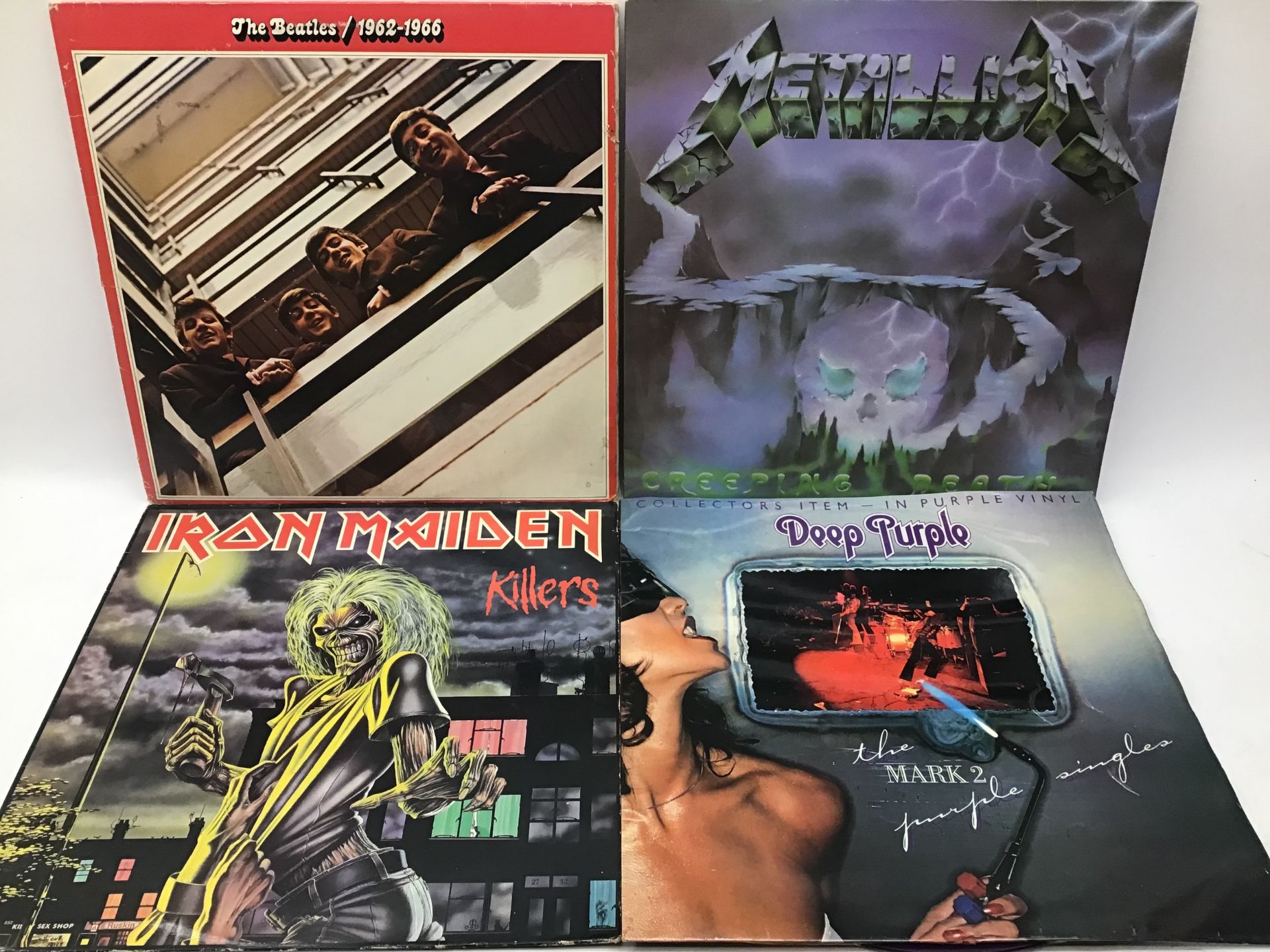 12 ROCK RELATED VINYL LP RECORDS. To include artists - Pink Floyd - Iron Maiden - Meatloaf x 2 - - Image 2 of 4