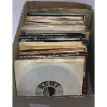 NICE BOX OF VARIOUS GENRE 7” SINGLES. Complete mix-mash of various hit & non hit singles found