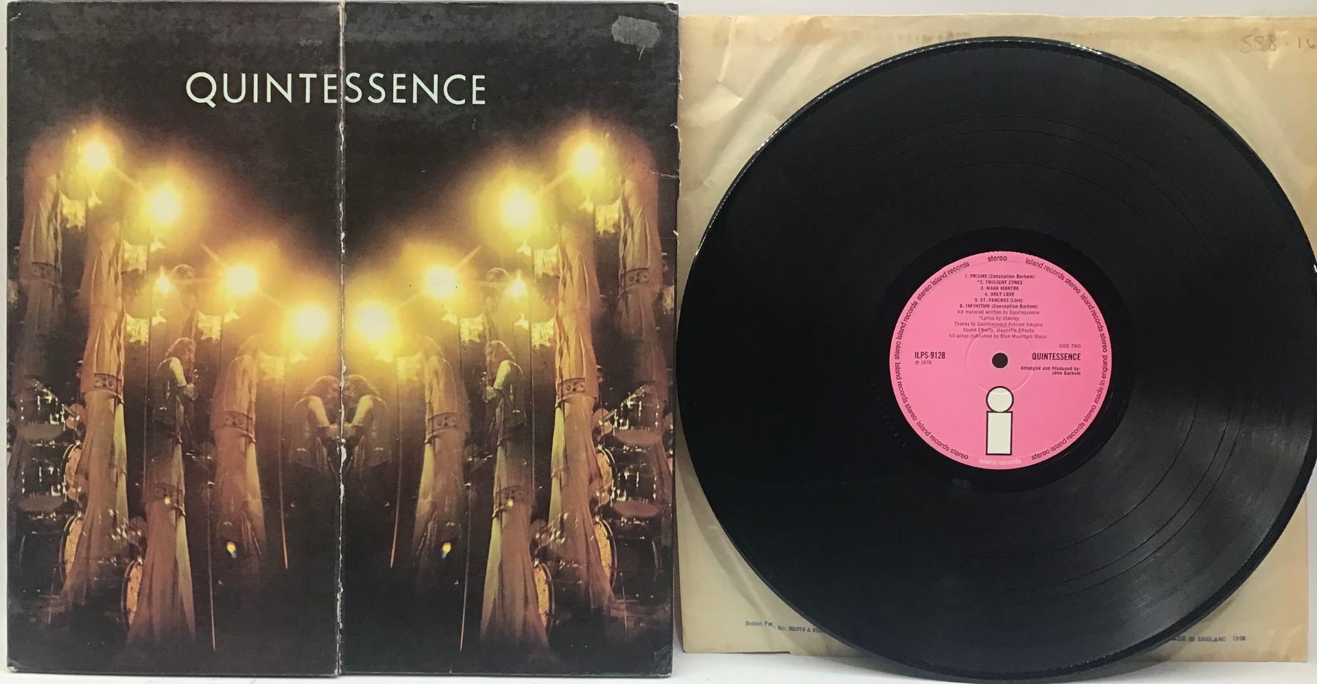 QUINTESSENCE SELF TITLED VINYL LP RECORD. A superb 1st press copy found here on Pink Island ILPS