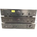 COLLECTION OF 3 HIFI SEPERATE AMPLIFIERS.