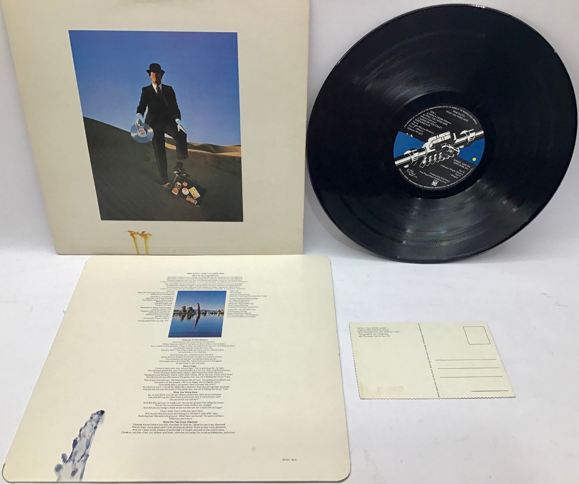 NICE COPY OF PINK FLOYD’S ‘WISH YOU WERE HERE’. This album is on Harvest SHVL 814 from 1975 and - Image 2 of 2