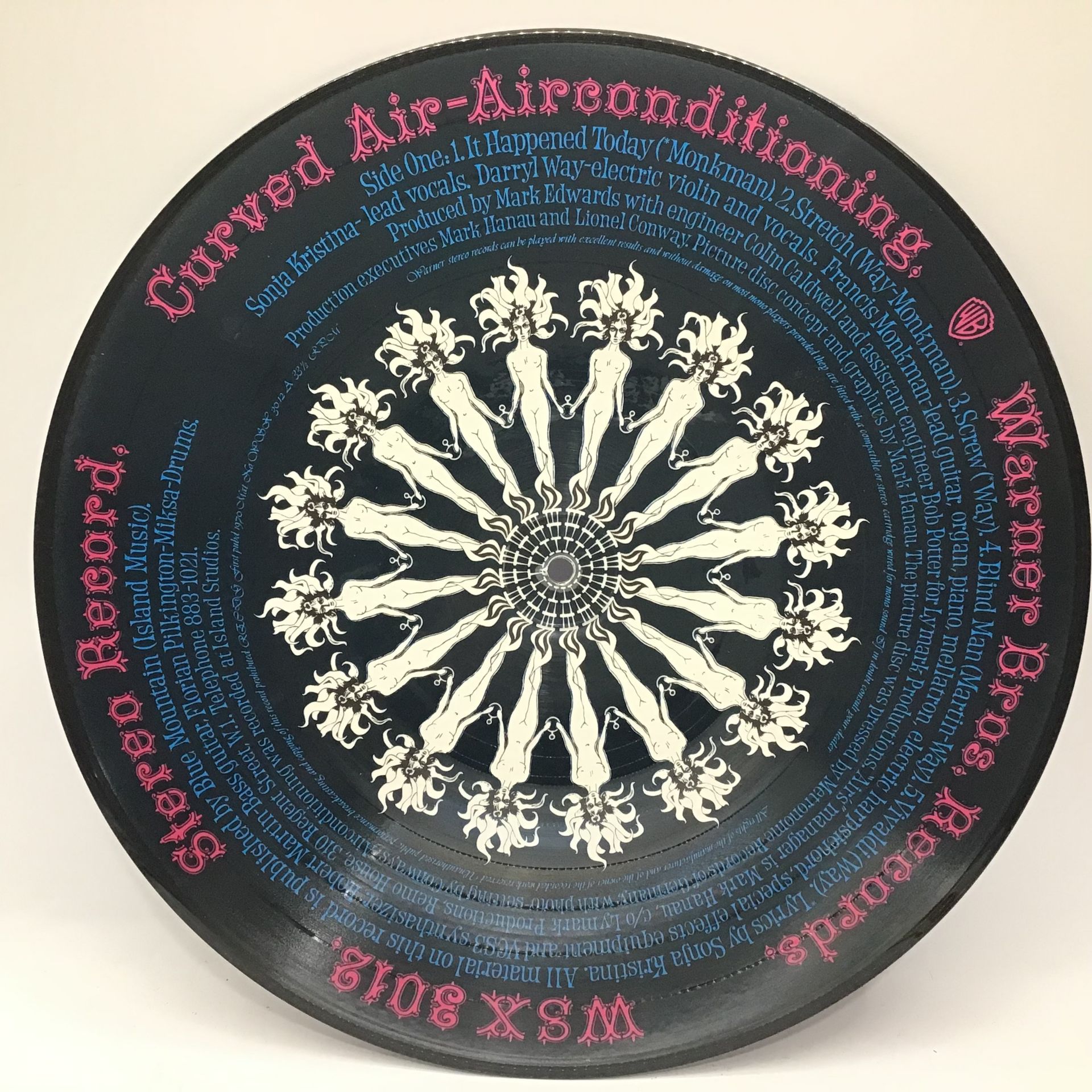 CURVED AIR 'AIR CONDITIONING' 12" PICTURE DISC ALBUM. A very nice pressing of this 1970 disc. This - Image 2 of 2