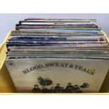 BOX OF VARIOUS VINYL LP RECORDS. These vinyl records are a mixture of styles and include artists -