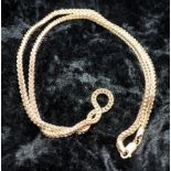 10ct gold foxtail link neck chain. 20" length, 10.3g