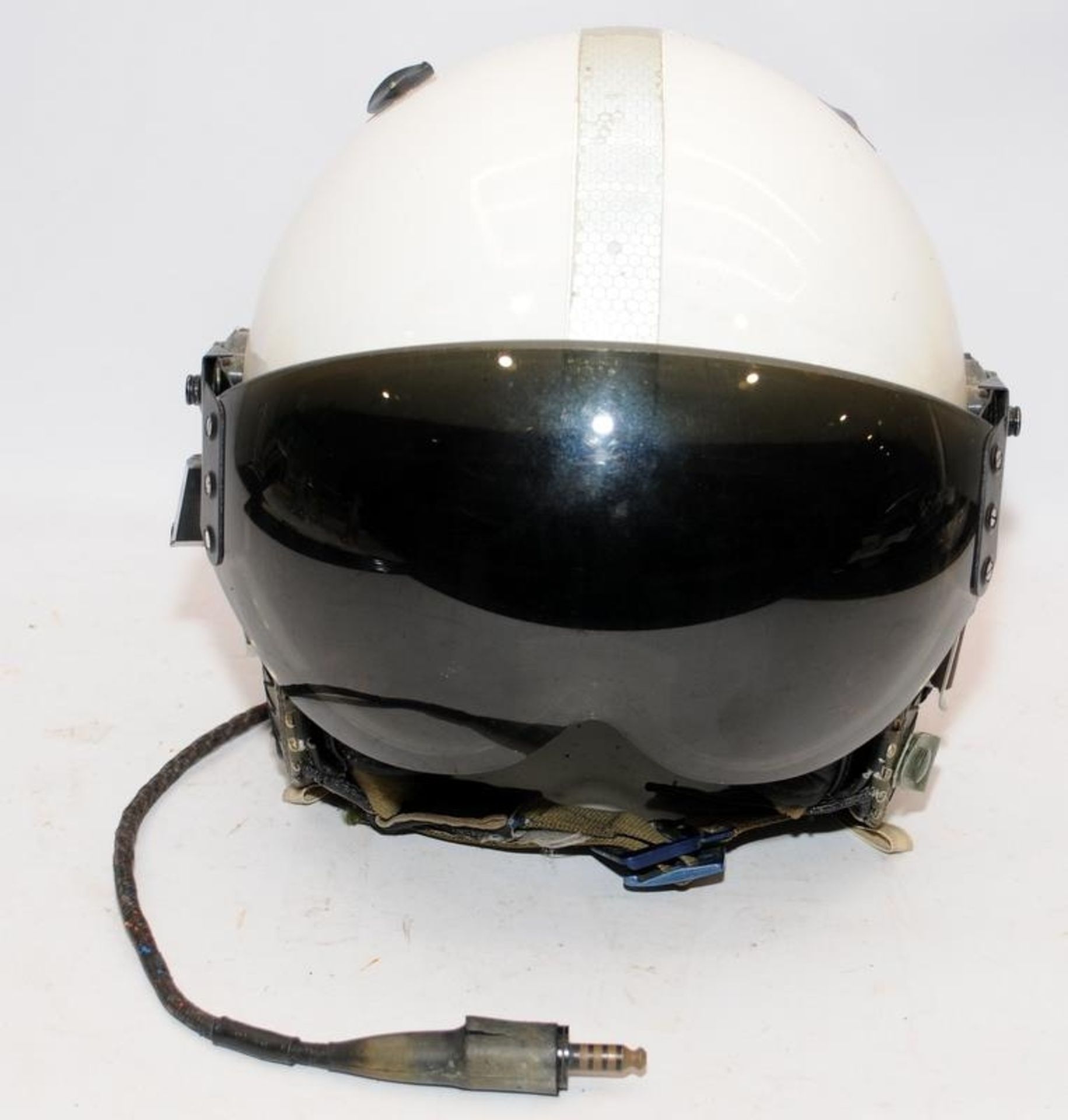 An RAF pilots helmet, MK3A circa. 1970's, reputedly ex red arrows? - Image 2 of 7