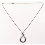 Silver designer twist necklace