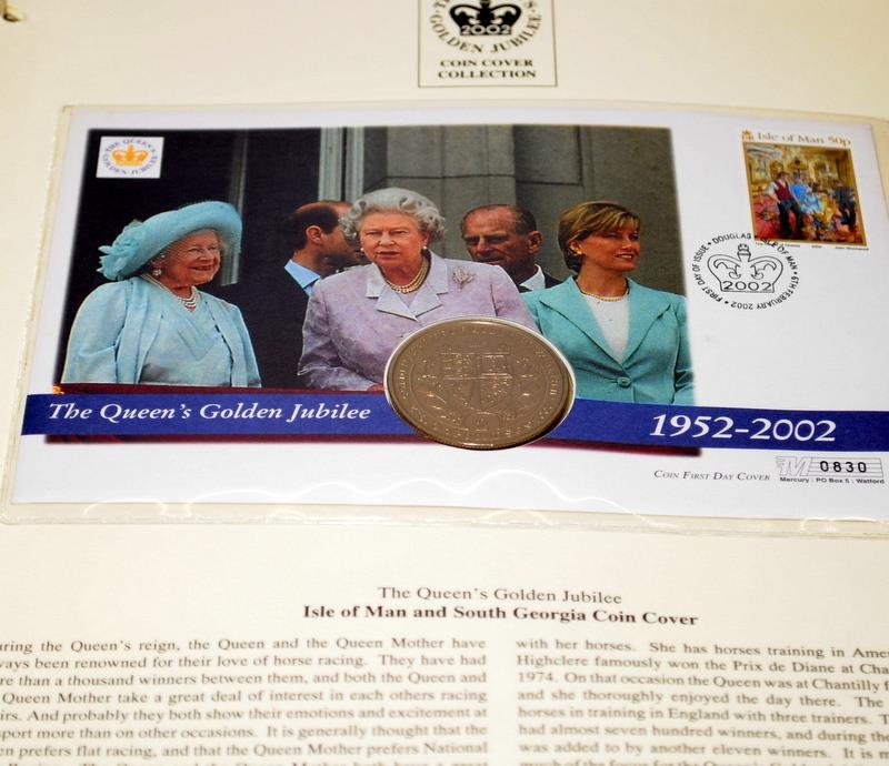 Three albums containing a number of first day covers including coin covers - Image 10 of 12