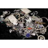 Collection of mixed silver jewellery and coins. Approx 310g total weight