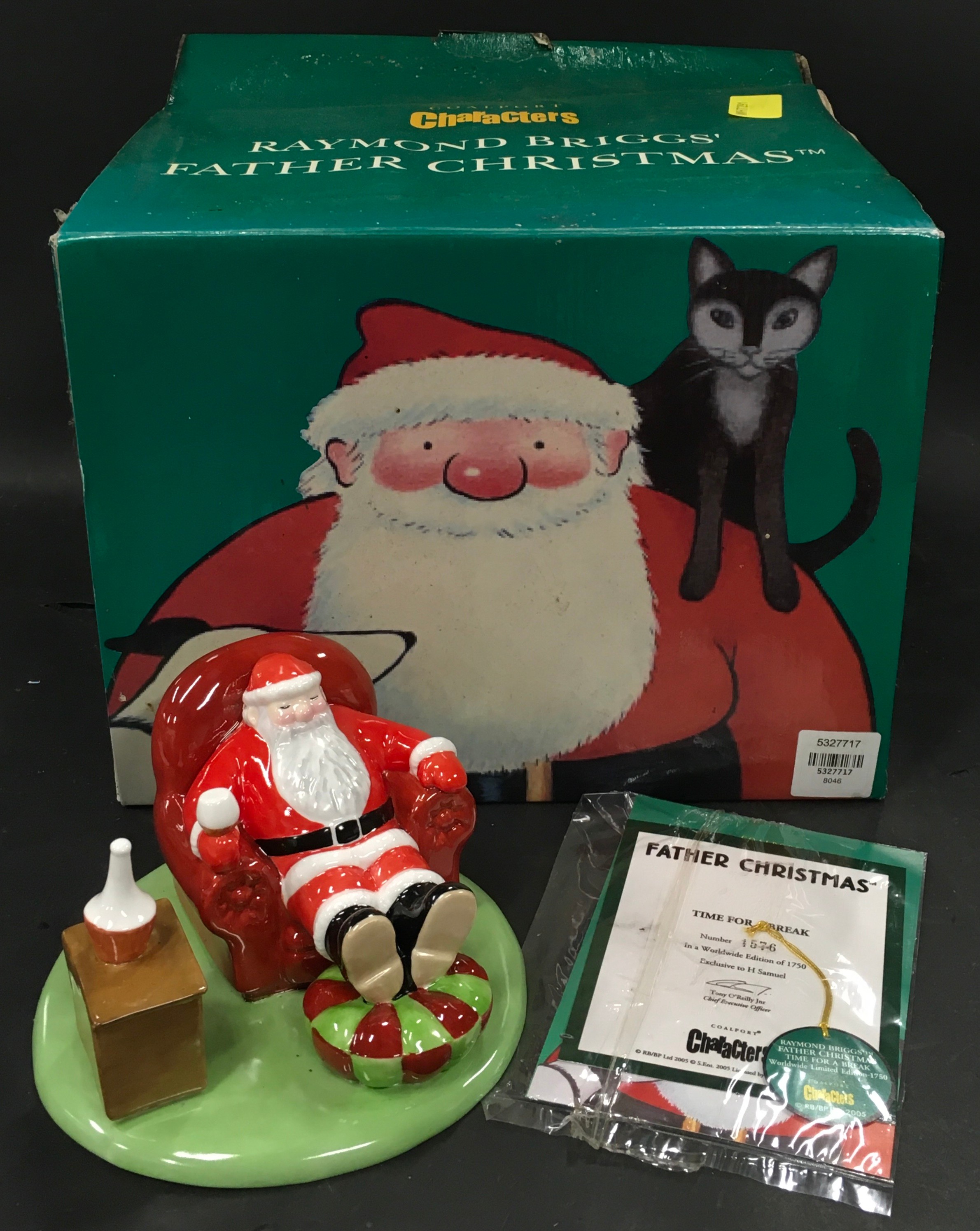 Coalport Limited Edition Father Christmas "Time For A Break" figurine no. 1576/1750 boxed with