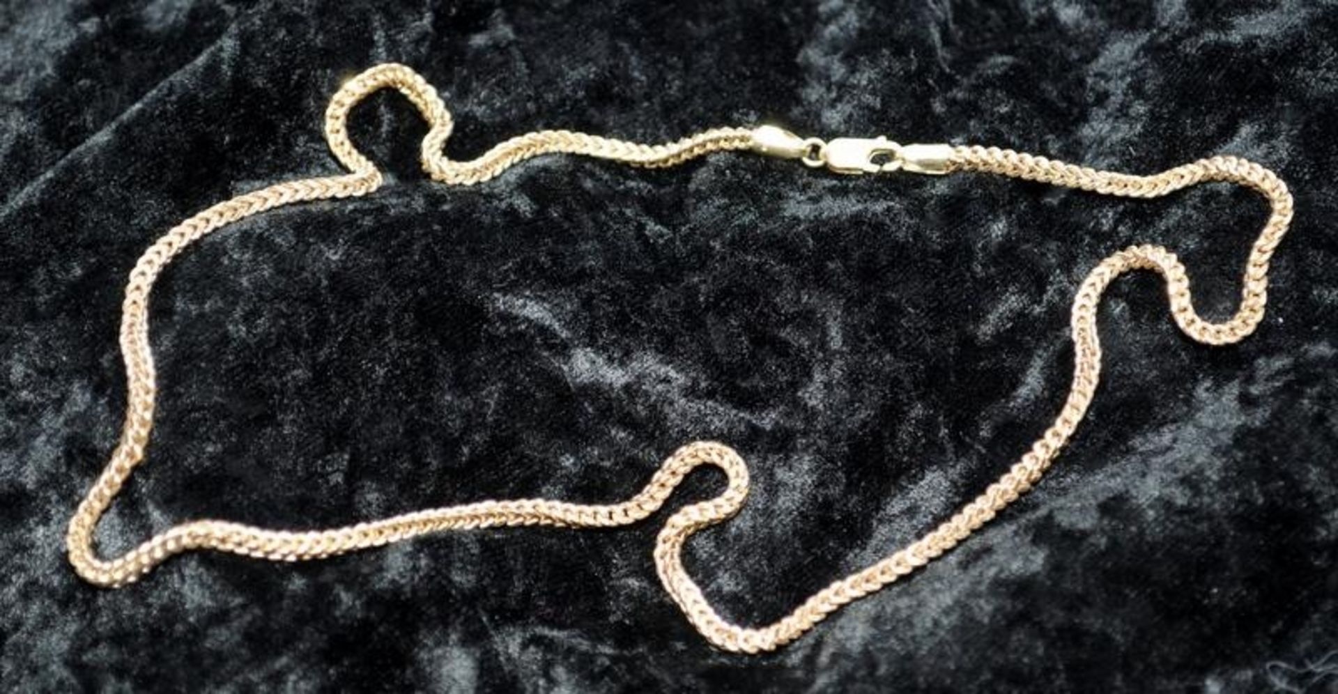 10ct gold foxtail link neck chain. 20" length, 10.3g - Image 2 of 3