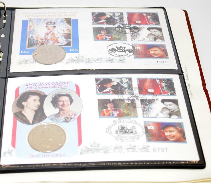 Three albums containing a number of first day covers including coin covers - Image 9 of 12