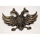 Vintage .800 Russian silver Imperial double eagle brooch