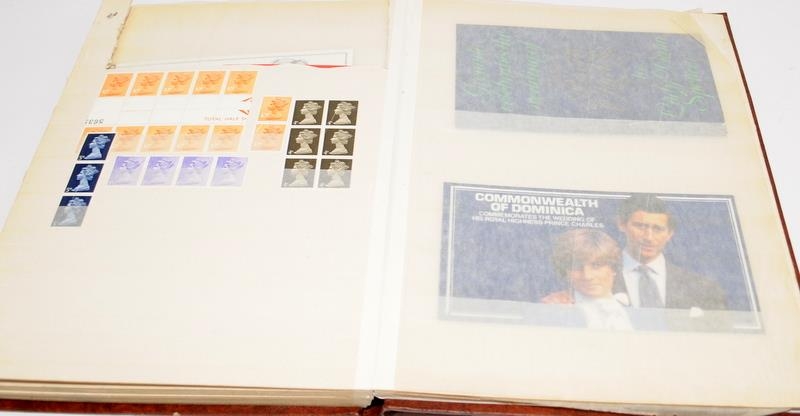 Three stamp albums to include QEII Coronation Omnibus, a stock book of unused world stamps - Image 10 of 16