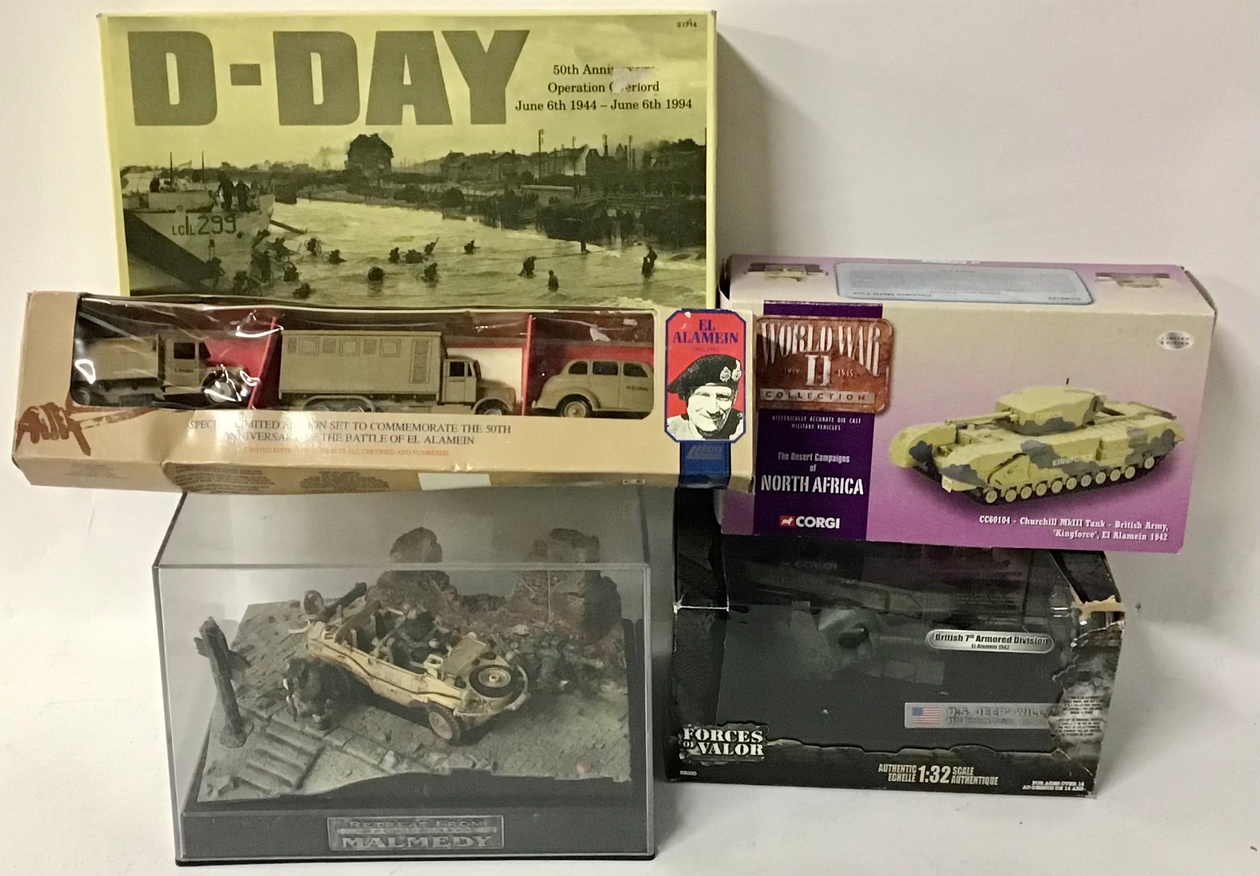 Military diecast group to include Dinky 817 Char A.M.X 13 Tonnes (model has no tracks), boxed, Corgi - Image 3 of 6