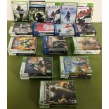 Collection of XBOX 360, Nintendo Wii and PS4 games.