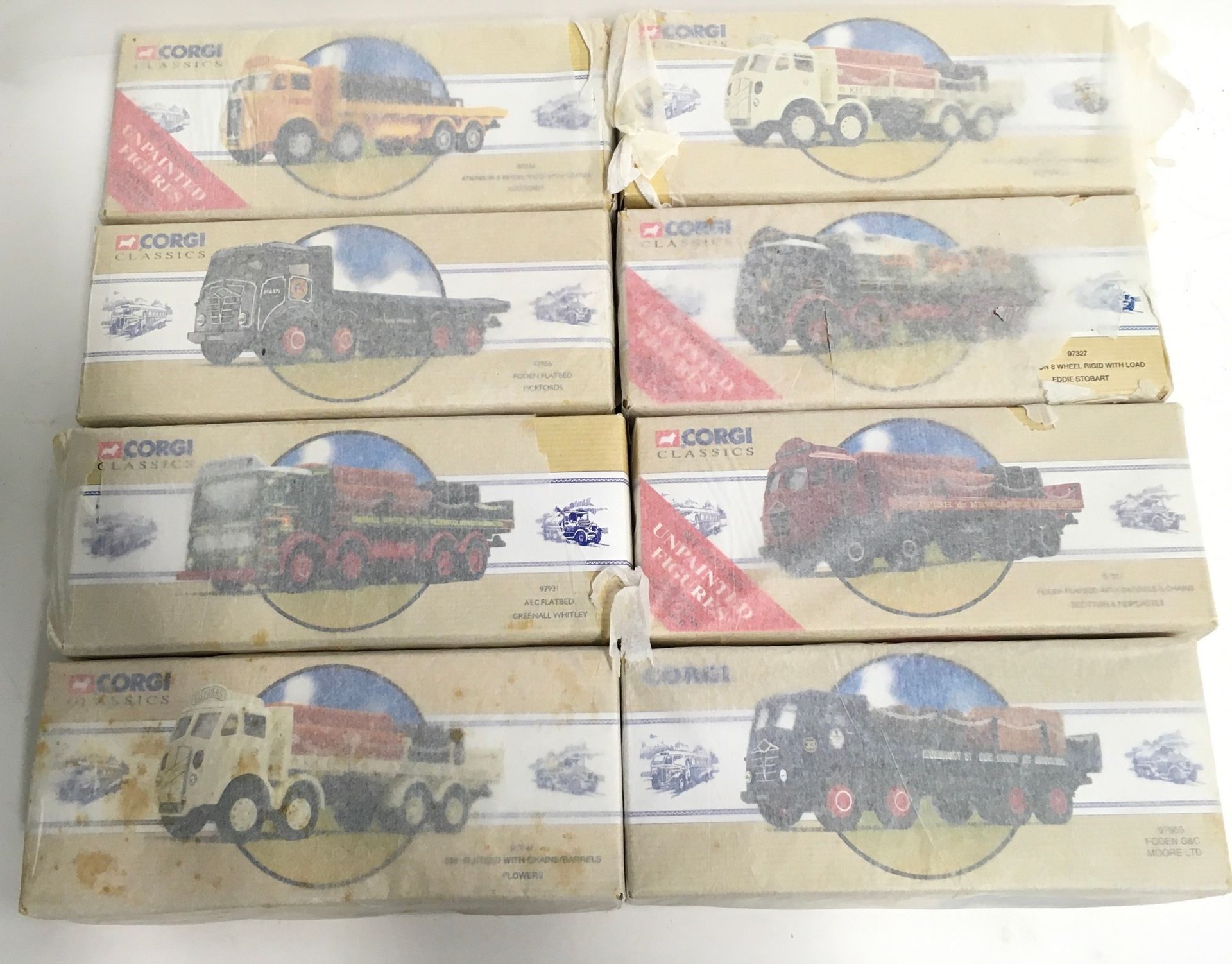 Corgi Classics group of models to include 97942 ERF Flatbed Flowers, 97327 Eddie Stobart and