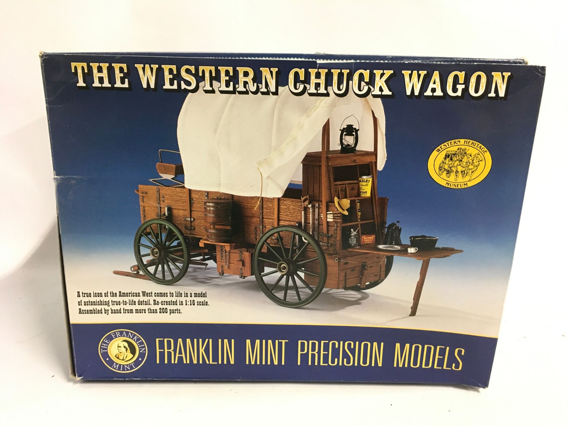 Franklin Mint 1:16 The Western Chuck Wagon and 1976 Harley Davidson Electra Glide Road Rally