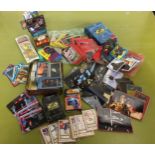 Collection of Star Wars collector cards and games cards.