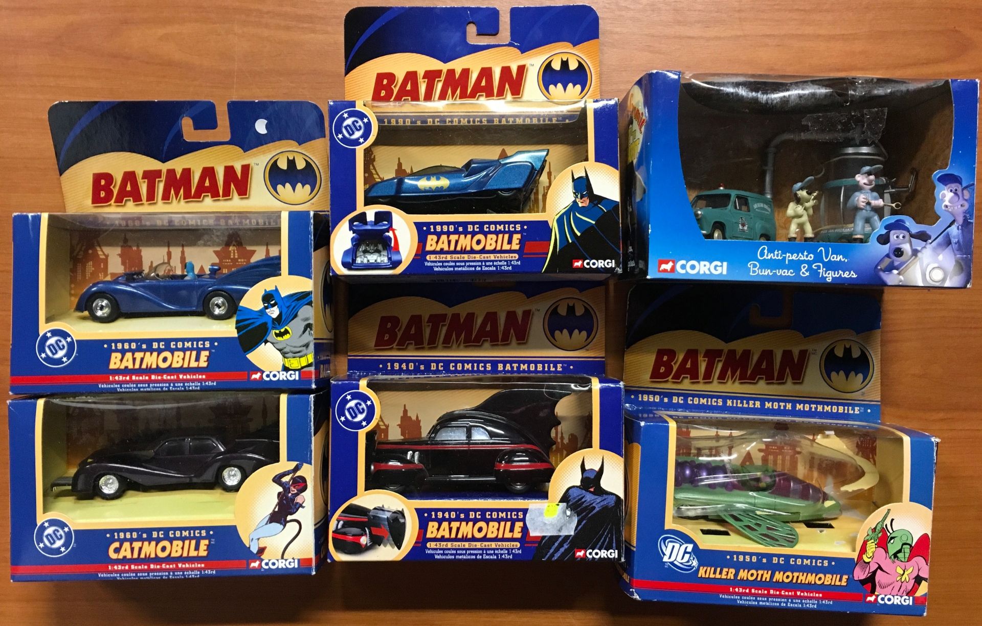 Corgi 1/43 scale boxed diecast TV related models to include Batmobile, Killer Moth Mothmobile,