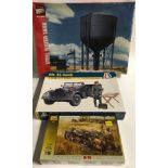 3 new and sealed plastic model kits to include Walthers Steel Water Tank, Italeri Krzysztof. 15