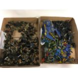 2 x trays of metal and plastic Warhammer Imperial Guard/Necrons and Eldar/Dark Eldar figures.