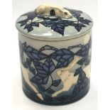 Dennis China Works Sally Tuffin "Moonlit Hare" lidded preserve pot signed and marked to base 11cm
