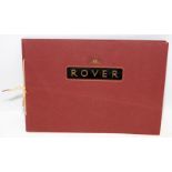 Vintage 1953 Rover 75 sales catalogue in excellent condition