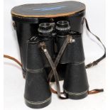 Quality pair of vintage German Lieberman & Gortz 12 x 65 binoculars in original case