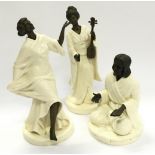 Collection of Minton brass/porcelain figures to include "The Sage", "Greican Dancer" and "Geisha (