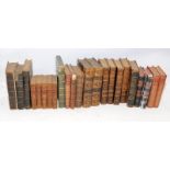 A large collection of classical antique books to include 4 volumes of The Scottish Chiefs, Abbeys,