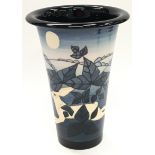 Dennis China Works Sally Tuffin "Moonlit Hare" small fluted vase signed and marked to base 17cm