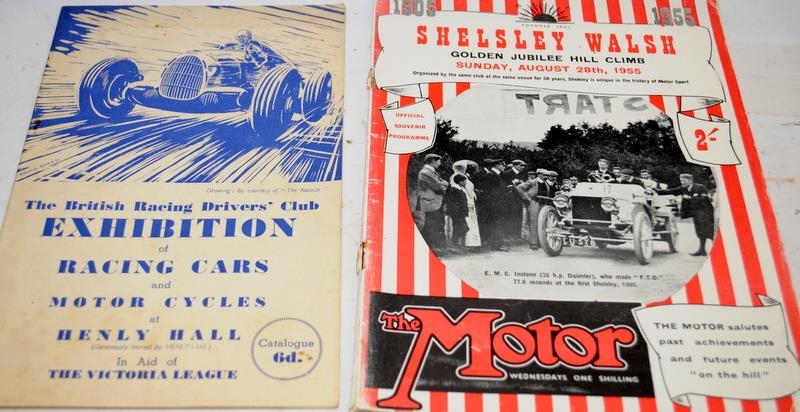 Collection of four early motor racing event programmes dating from 1938 to 1955 c/w an early pre - Image 2 of 4