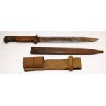 WW1 era Imperial German army Mauser 2nd pattern bayonet manufactured by Gebr. Heller Marienthal.