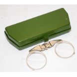 Unusual military issue Mark 5 respirator spectacles in original crows foot marked case. Ref: 6540/