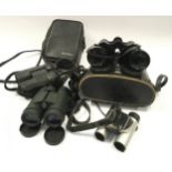Collection of binoculars. Some are cased.