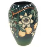 Moorcroft Rachel Bishop Passion Fruit vase 1997. 18cm tall. Signed and stamped to base.