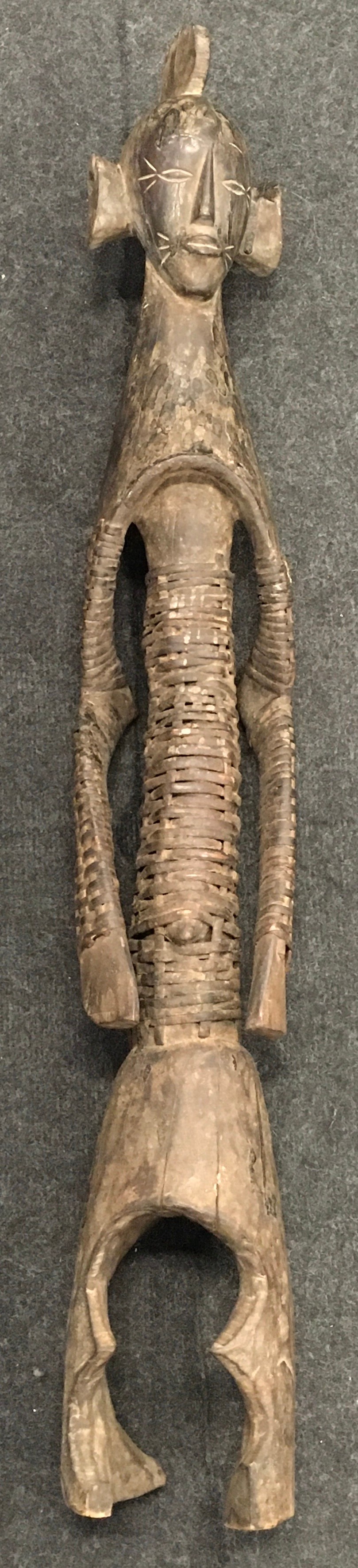 African long (Mumuye) tribal carving 92cm long.