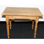 Small vintage pine kitchen table. 101cms x 66cms x 73cms tall