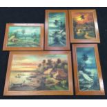 Collection of mid 20th century paintings all signed S. Rowe? Vendor advises these were accuired from