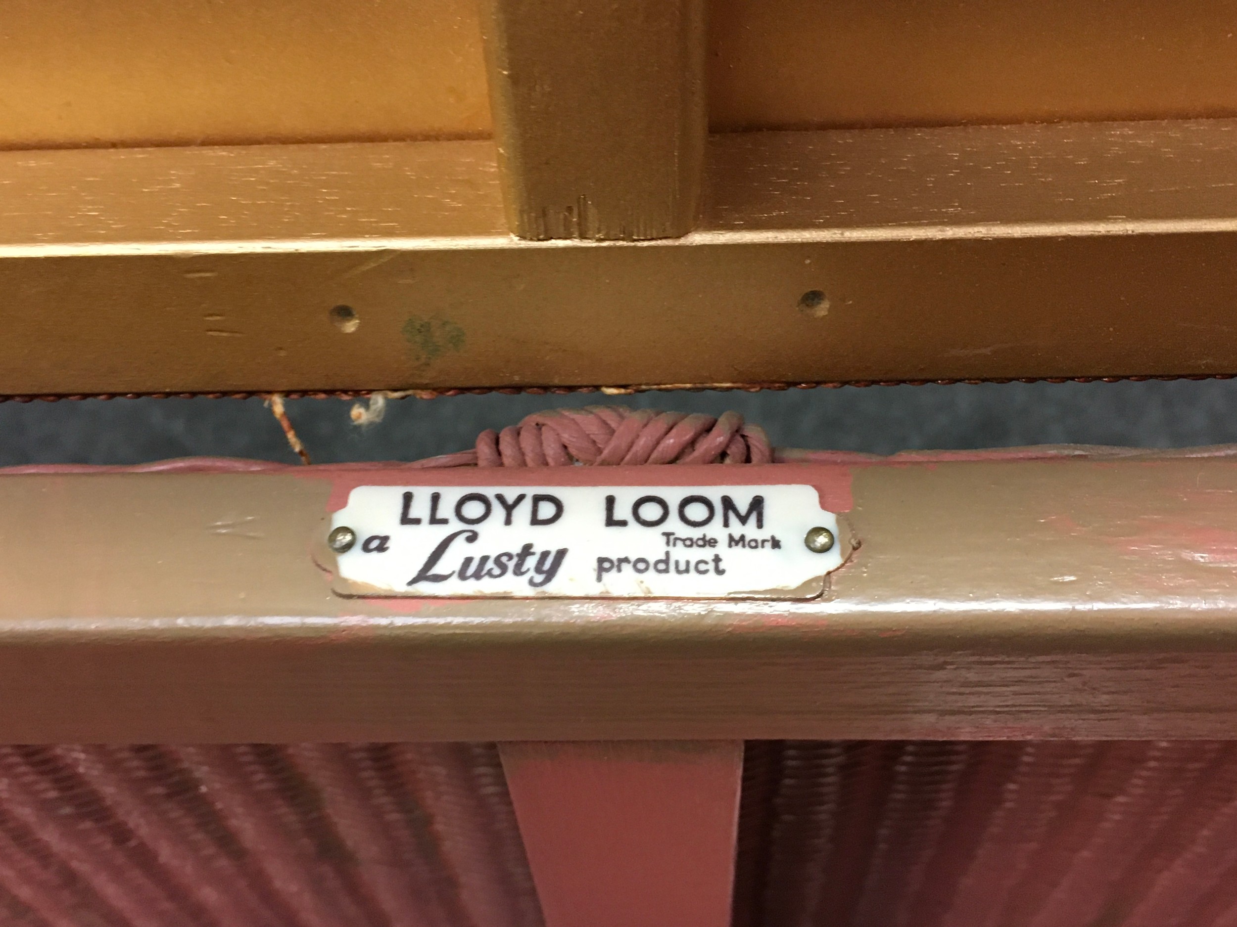 Lloyd Loom "Lusty" vintage ottoman 47x76x39cm. - Image 4 of 4