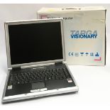 Targa Visionary vintage Windows XP laptop with box (not tested).